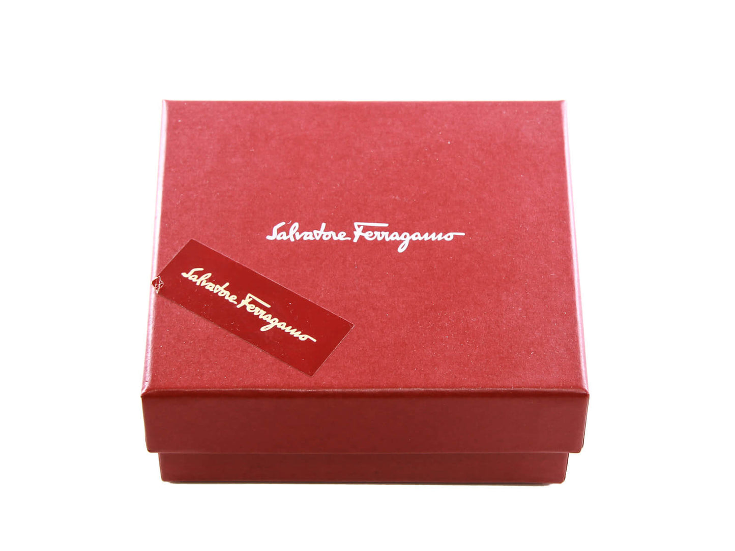 Authentic Salvatore Ferragamo silver chain crystal flower pendant necklace