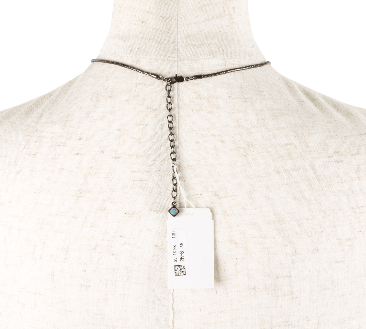 Authentic Vintage Givenchy hematite black gunmetal drop choker necklace