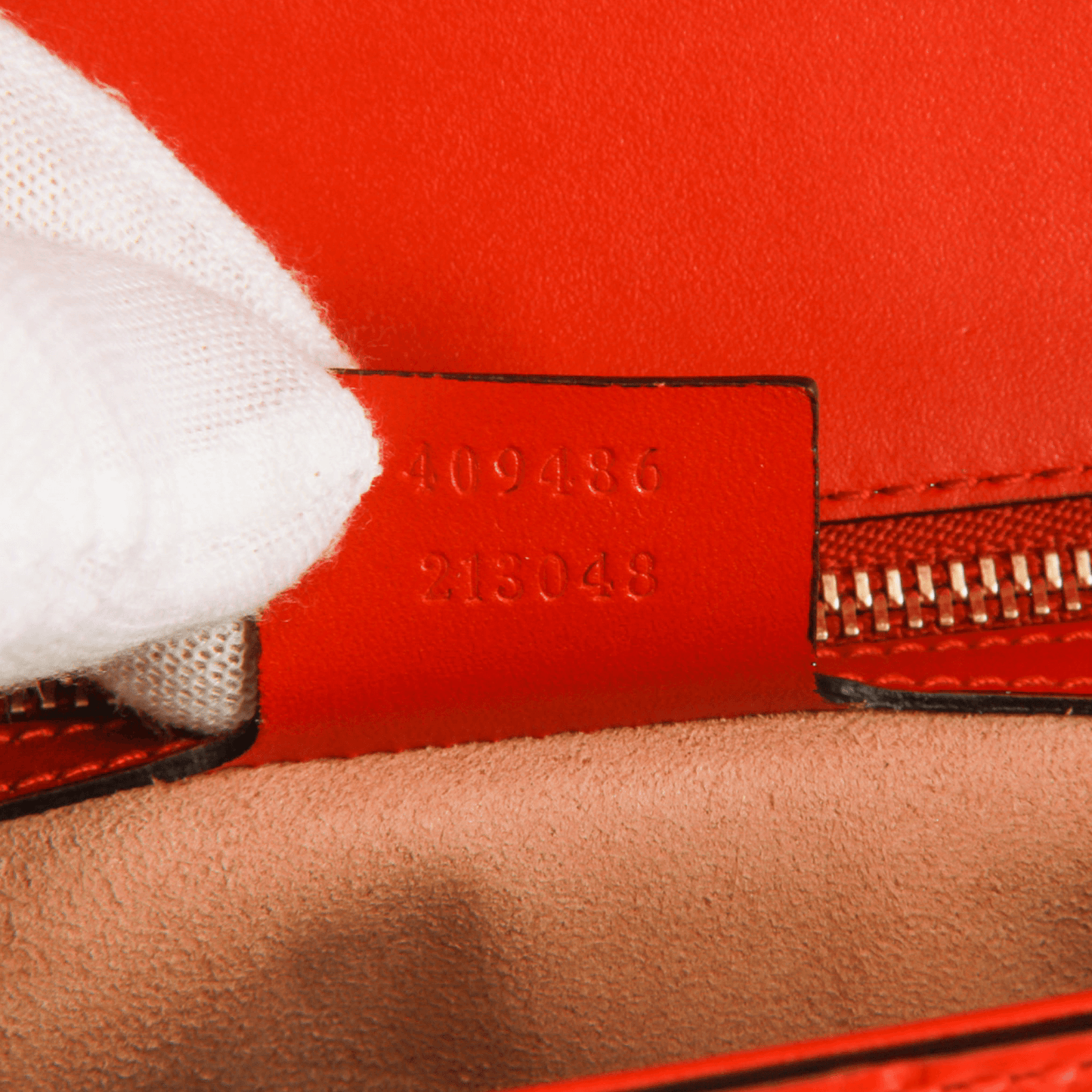 Gucci Medium Guccissima Padlock Hibiscus Red Shoulder Bag