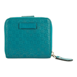 Authentic Gucci Turquoise Leather Compact Wallet