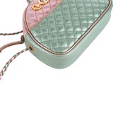 Authentic Gucci Quilted Metallic Leather Trapuntata Mini Crossbody Bag