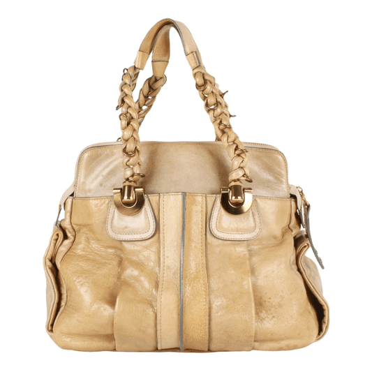 Authentic Chloe Eloise Beige Leather Shoulder Bag