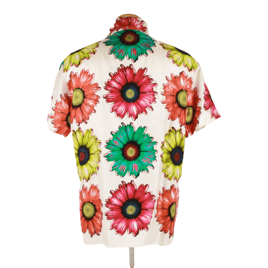 Authentic Gianni Versace Flower print silk shirt