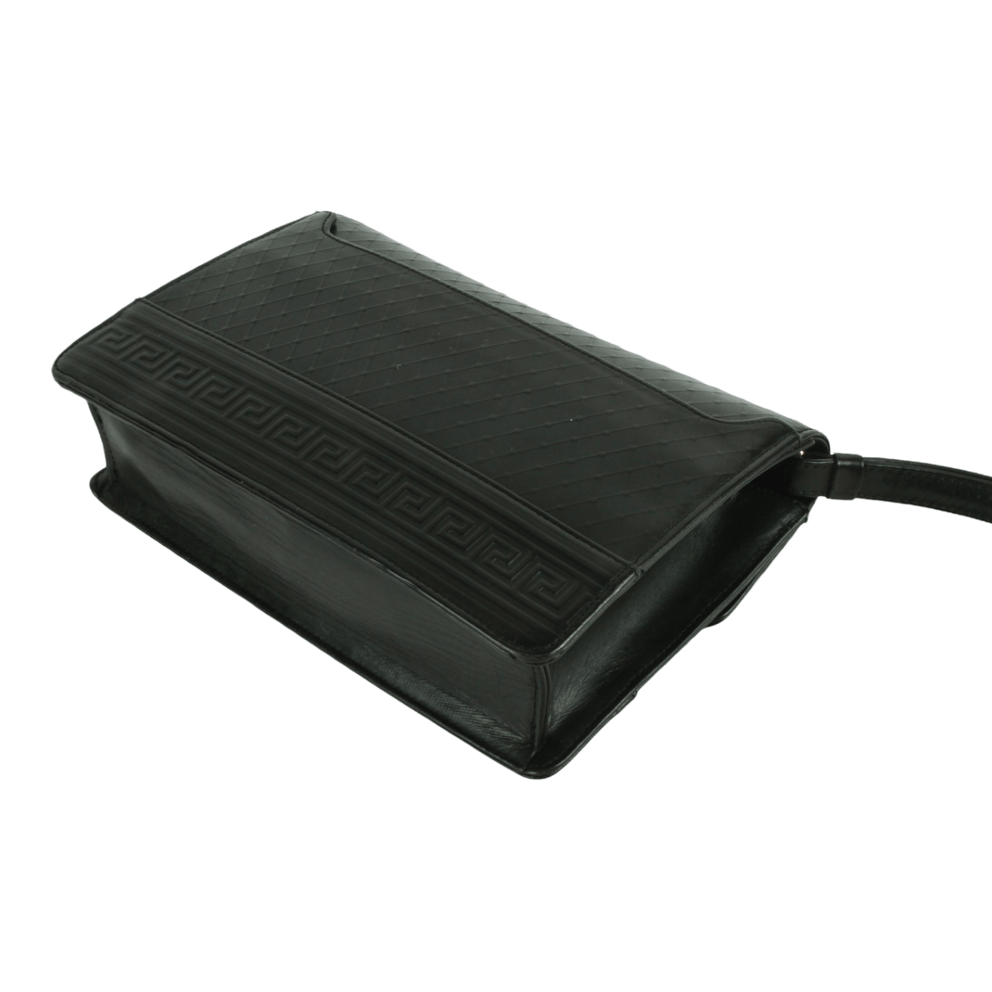 Authentic Gianni Versace black leather clutch bag