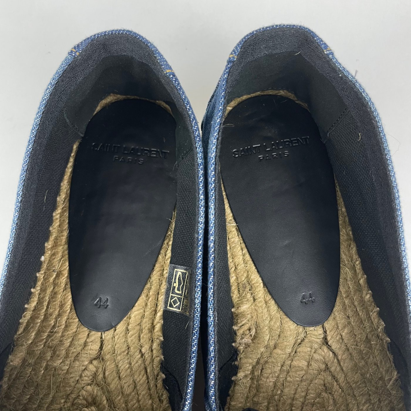 Yves Saint Laurent logo-embroidered denim espadrilles