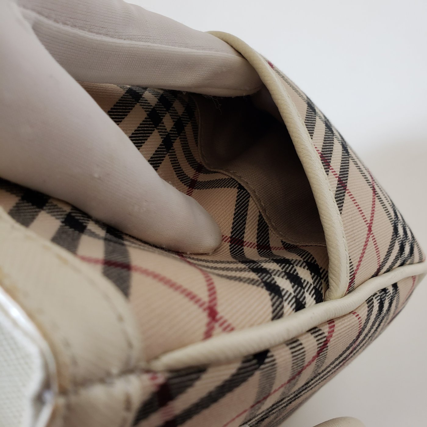 Burberry Novacheck canvas & leather handbag