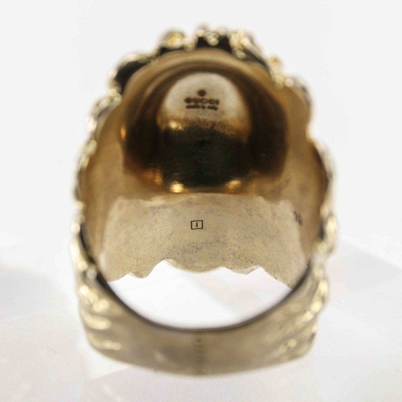 Gucci Lion Head Ring with Clear Crystal