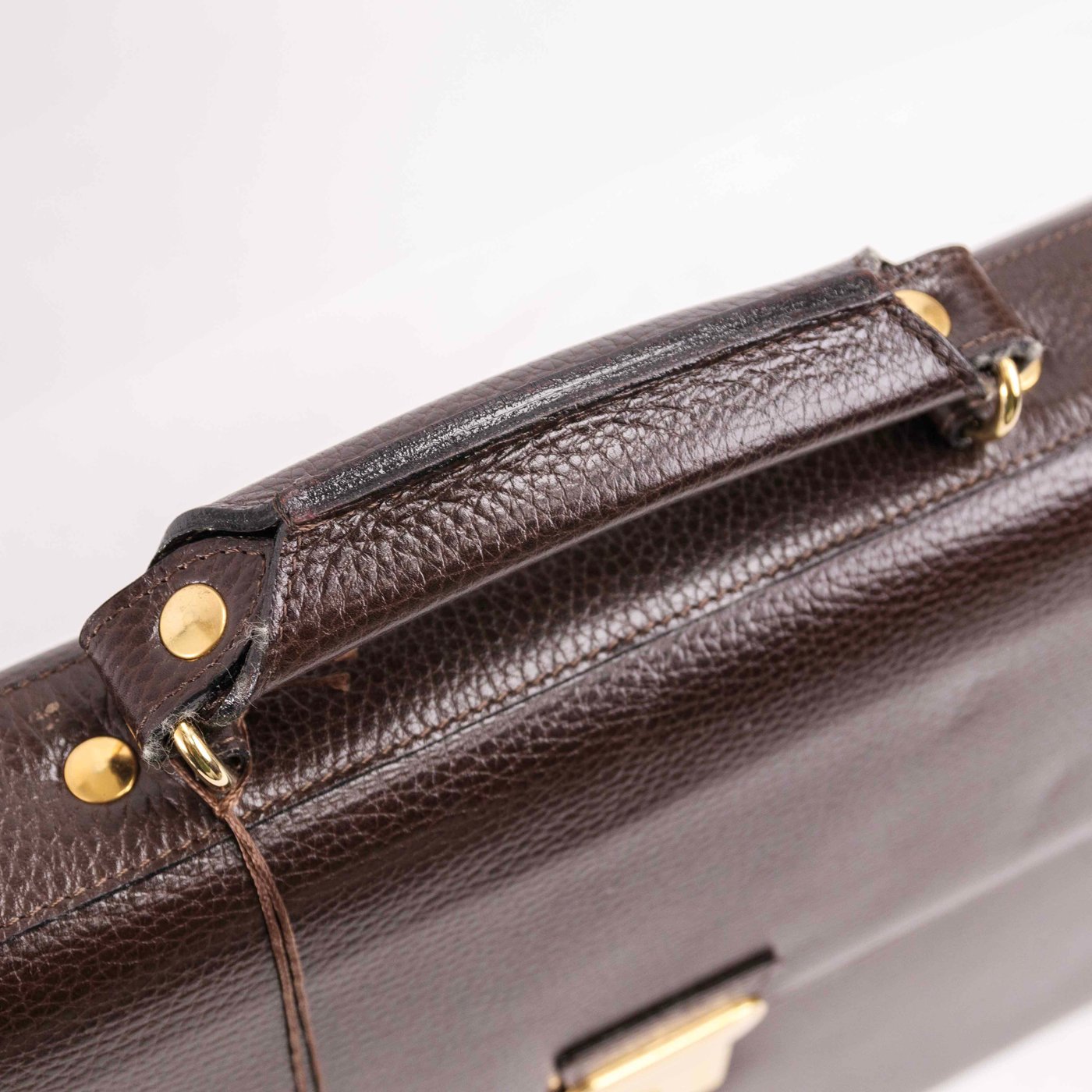 Gianni Versace - Classic Medusa Head Brown Leather briefcase