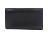 Authentic Salvatore Ferragamo Black leather bi-fold long wallet