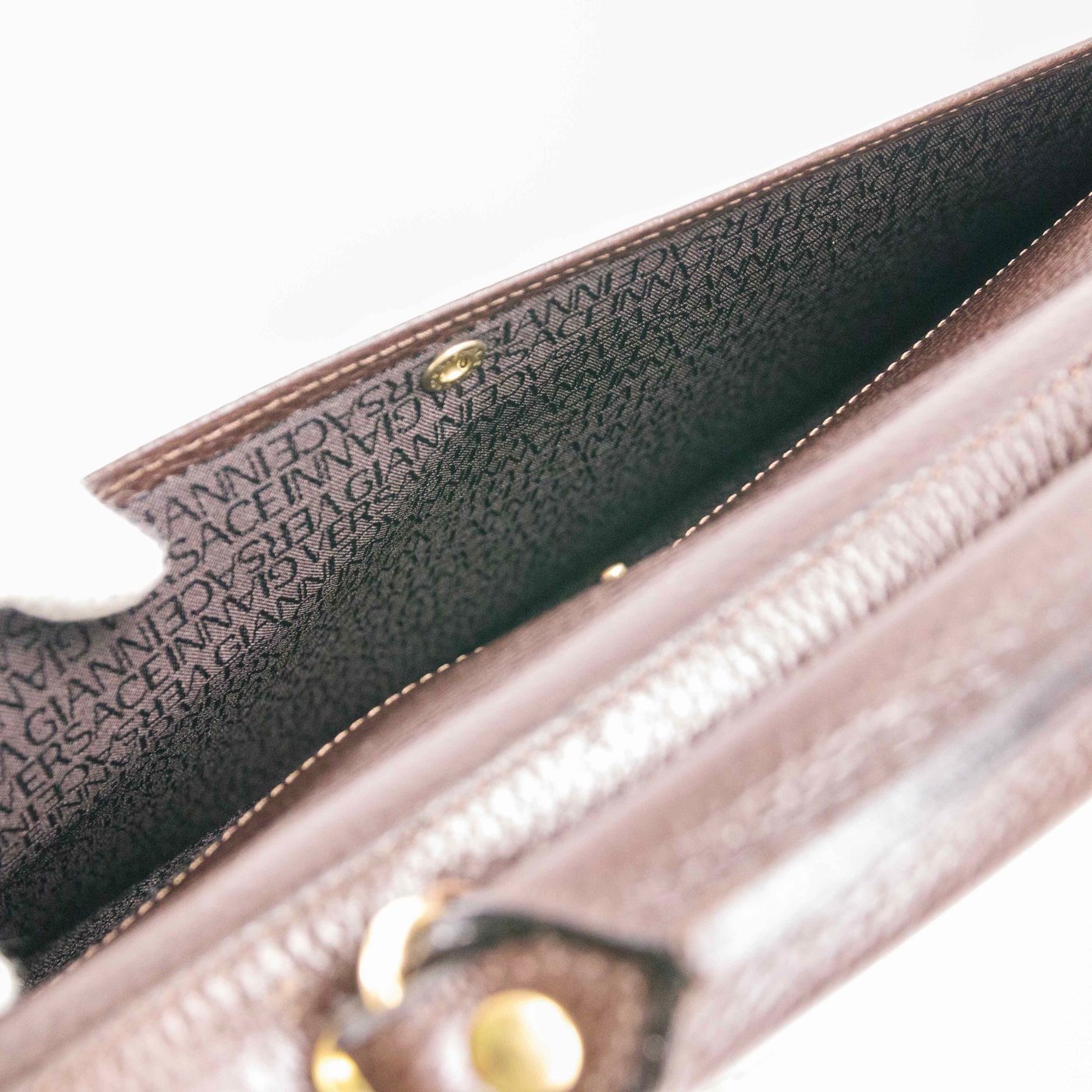 Gianni Versace - Classic Medusa Head Brown Leather briefcase