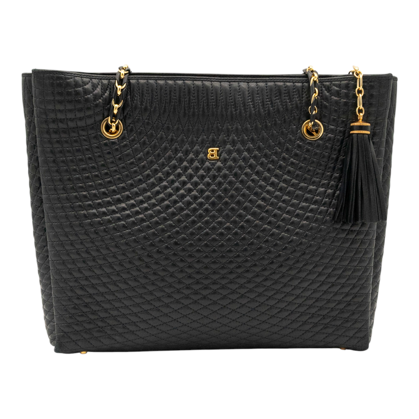 Bally Vintage Quilted Leather Shoulder Bag in Black