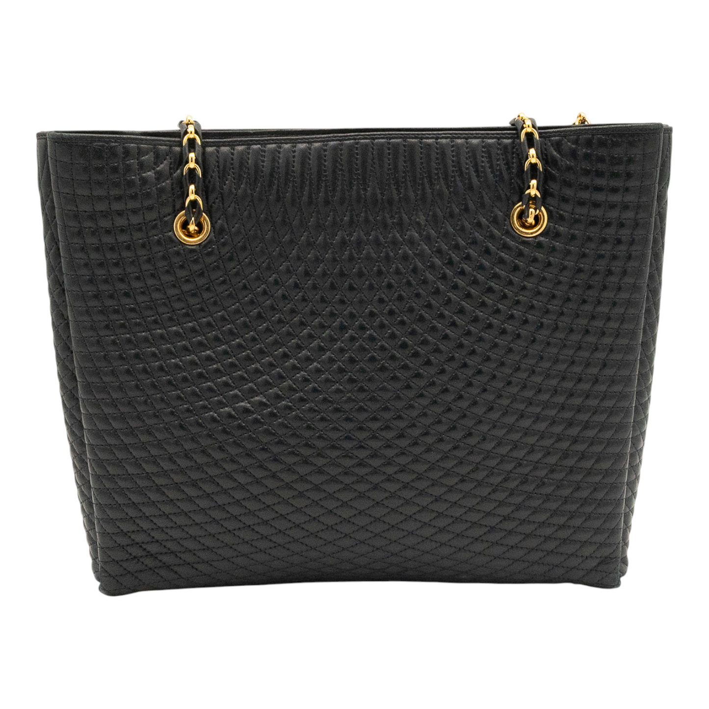 Bally Vintage Quilted Leather Shoulder Bag in Black