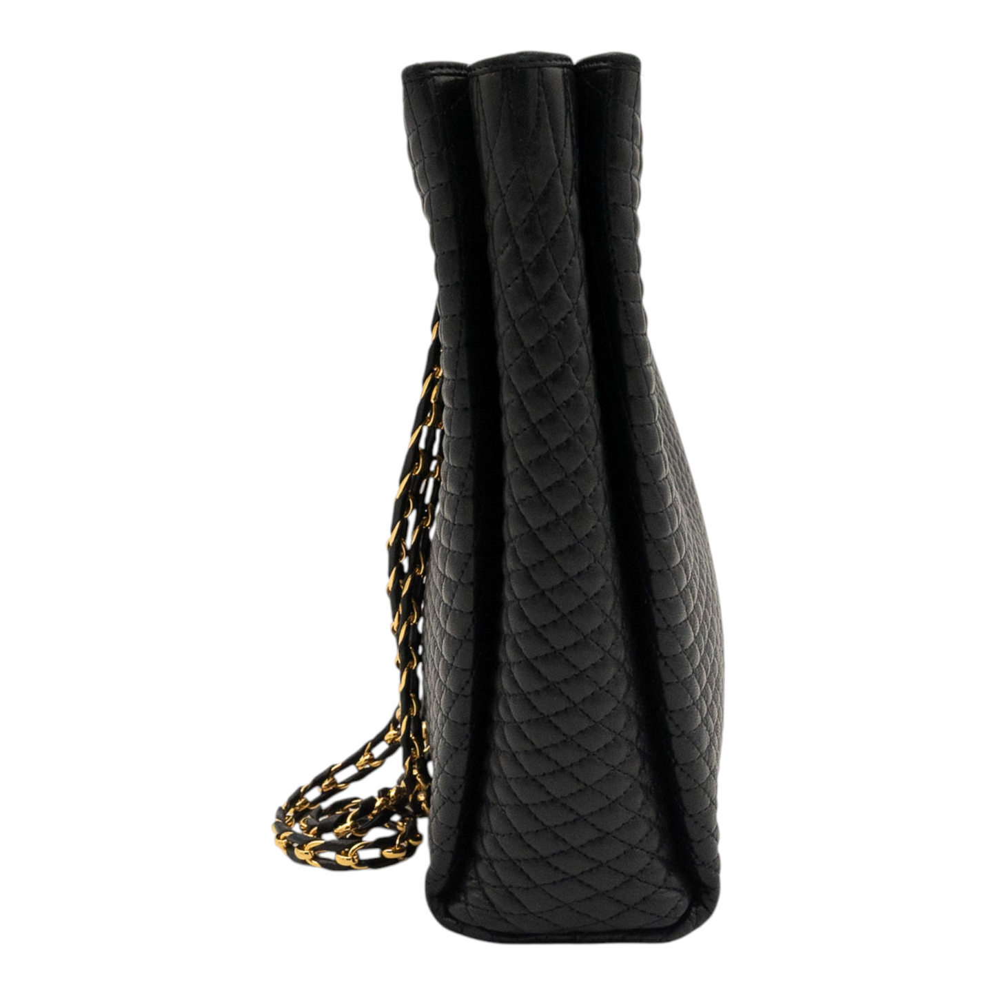 Bally Vintage Quilted Leather Shoulder Bag in Black