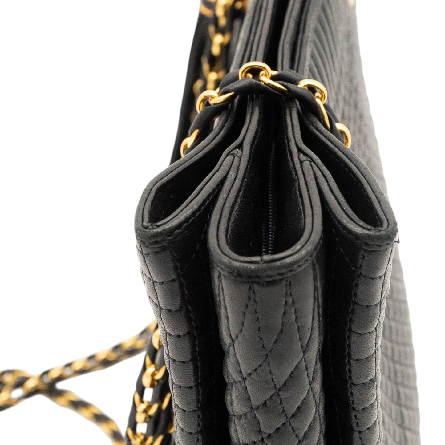 Bally Vintage Quilted Leather Shoulder Bag in Black