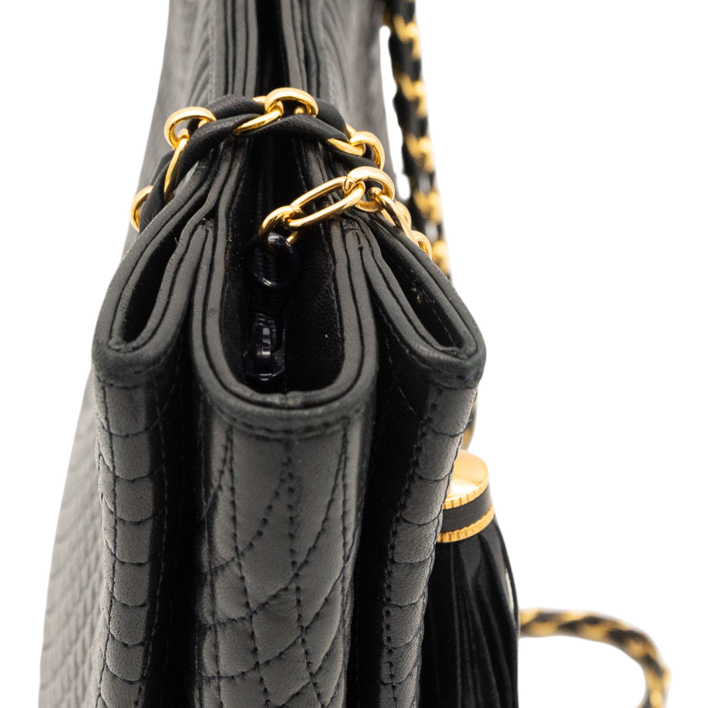 Bally Vintage Quilted Leather Shoulder Bag in Black