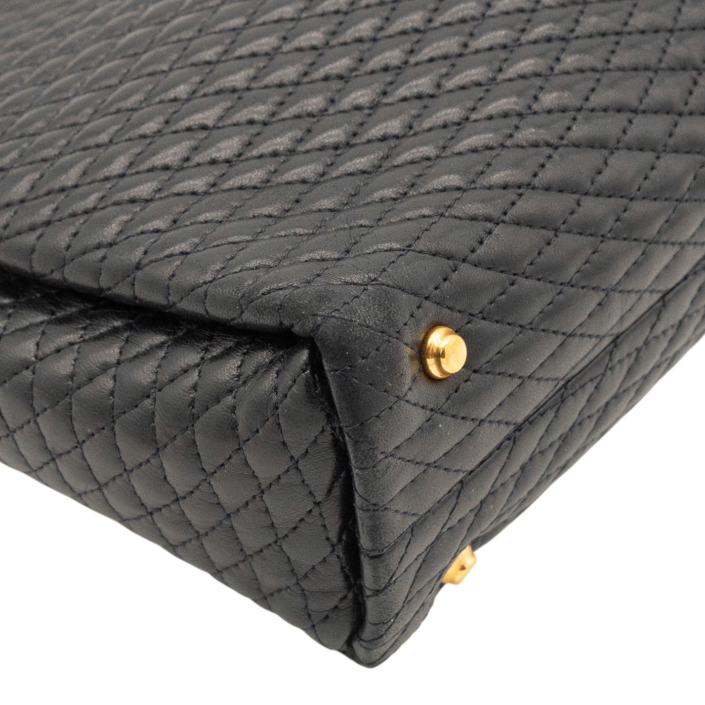 Bally Vintage Quilted Leather Shoulder Bag in Black