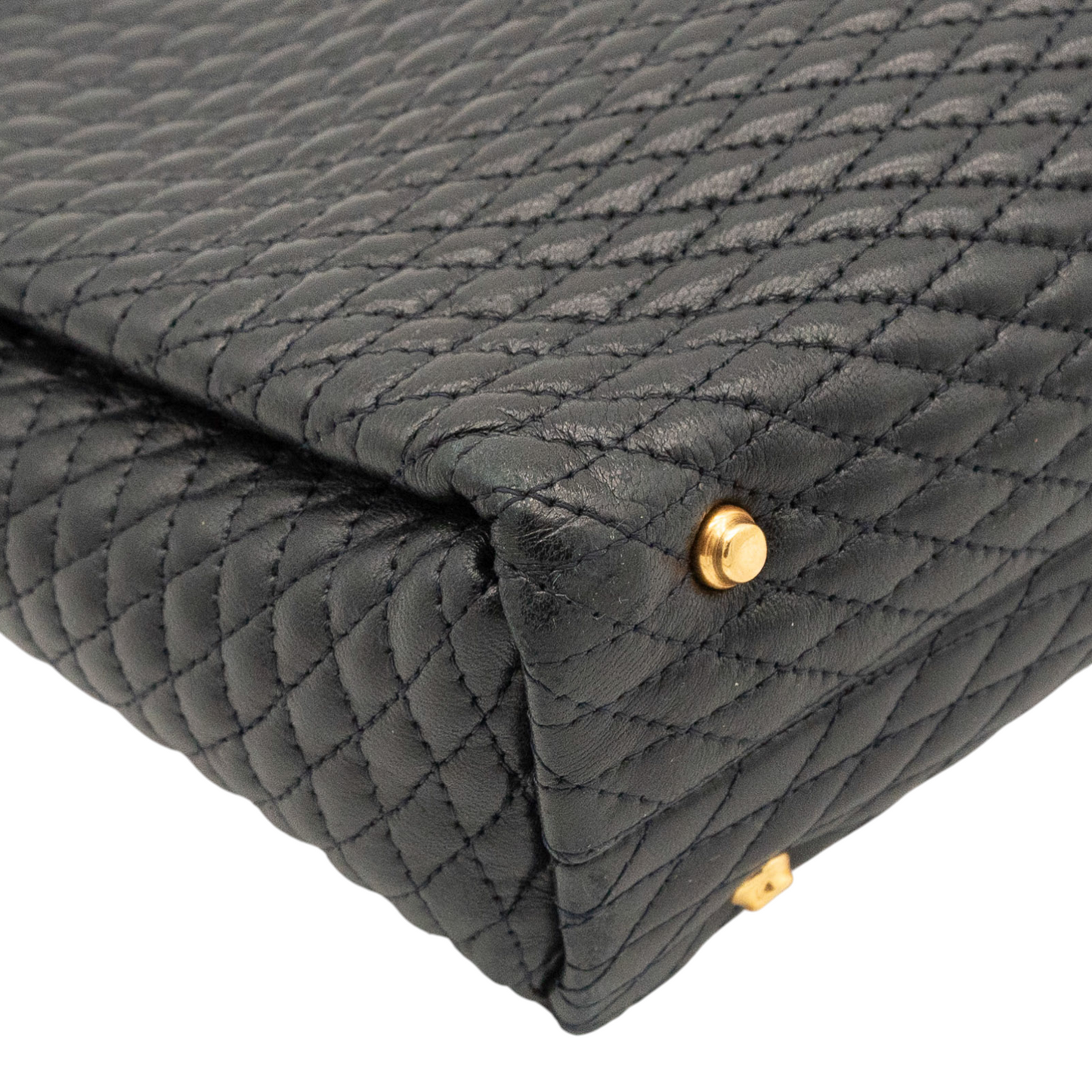 Bally Vintage Quilted Leather Shoulder Bag in Black