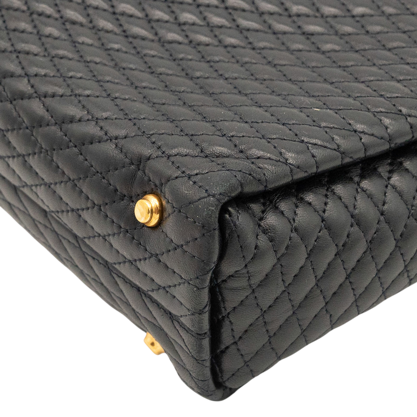 Bally Vintage Quilted Leather Shoulder Bag in Black