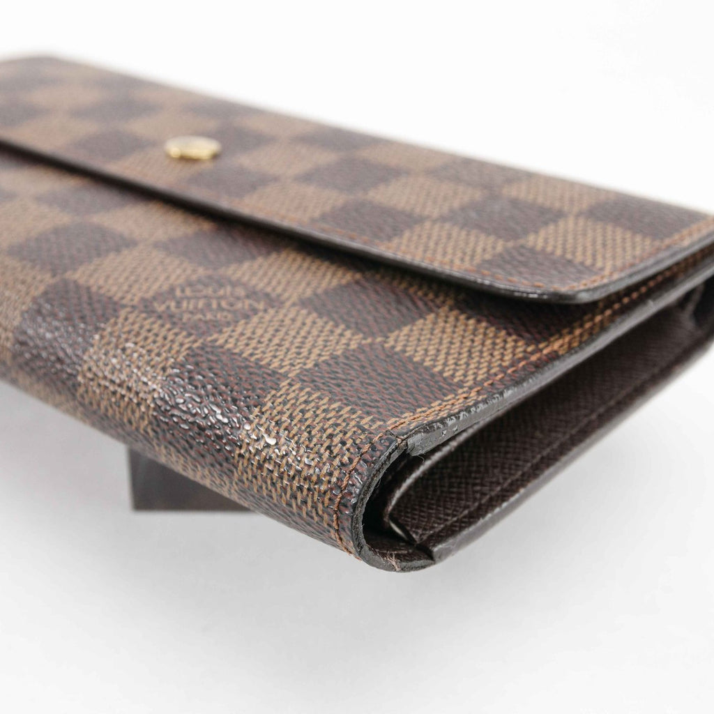 Authentic Louis Vuitton Brown Damier Trifold Wallet