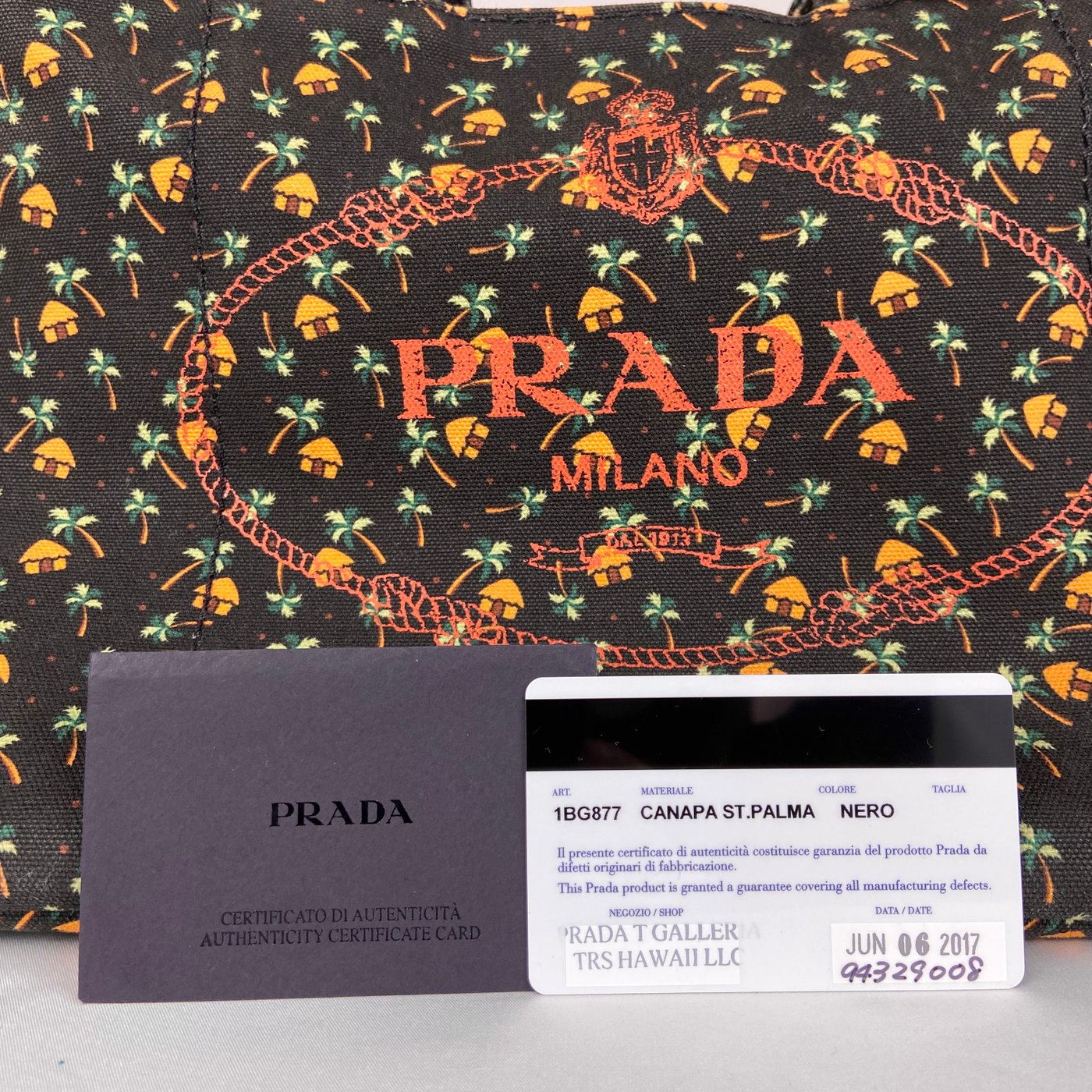 Prada Canapa St. Palma Limited Edition Tote Bag
