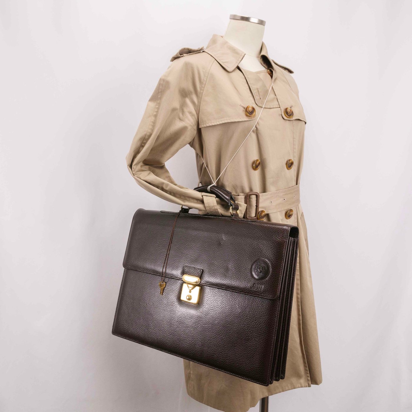 Gianni Versace - Classic Medusa Head Brown Leather briefcase