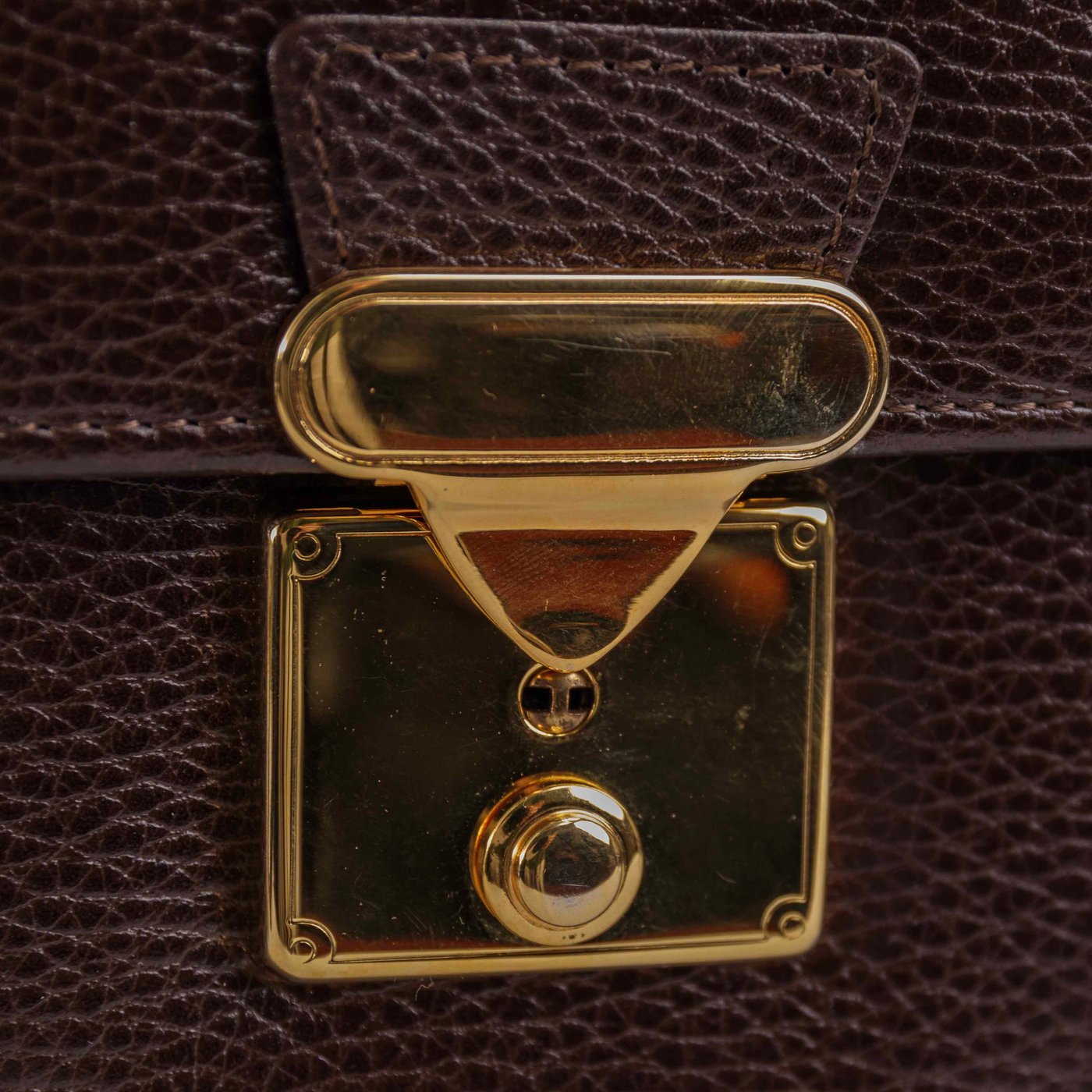 Gianni Versace - Classic Medusa Head Brown Leather briefcase