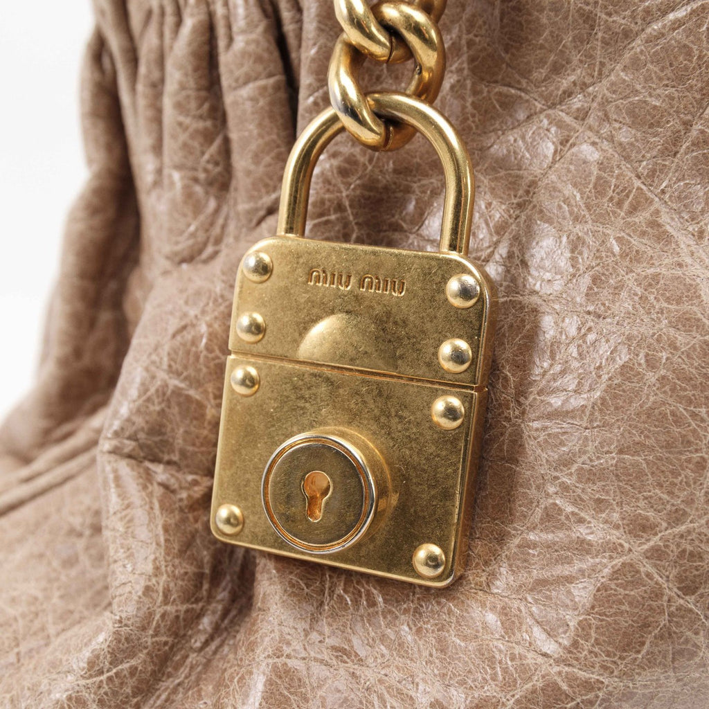 Miu Miu Leather 2-Way Tote Bag