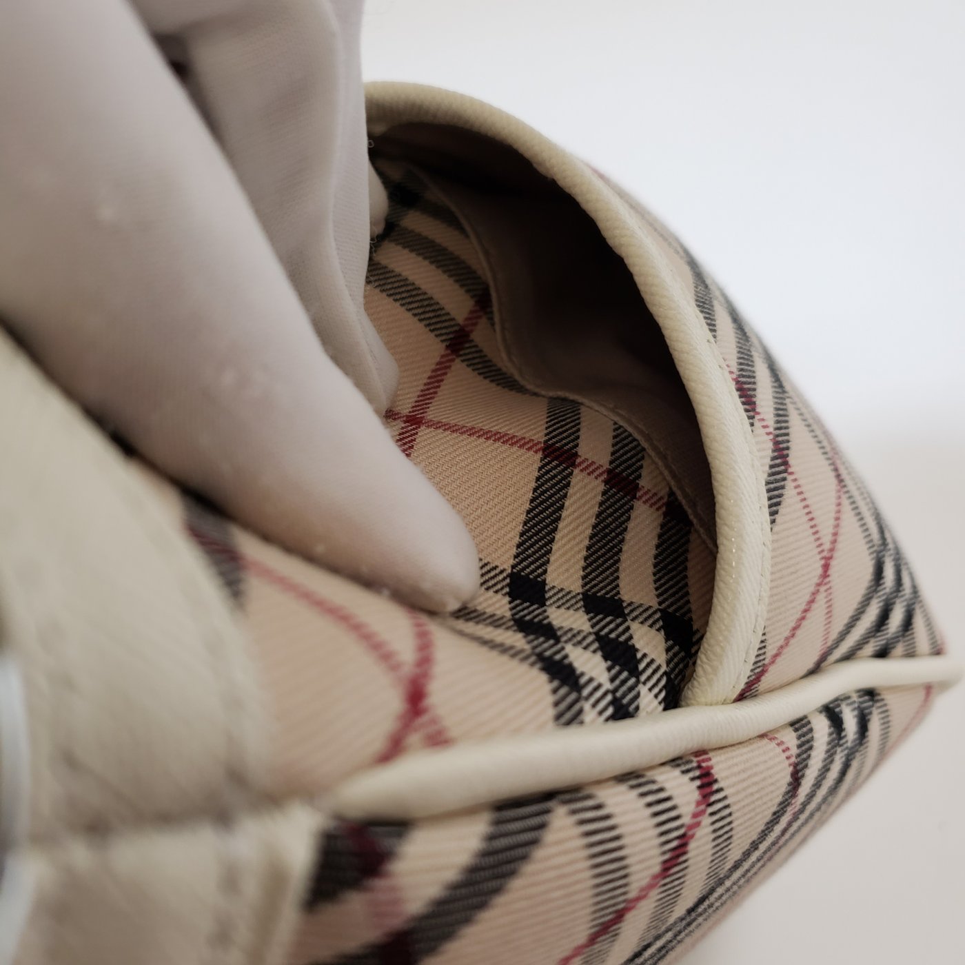 Burberry Novacheck canvas & leather handbag