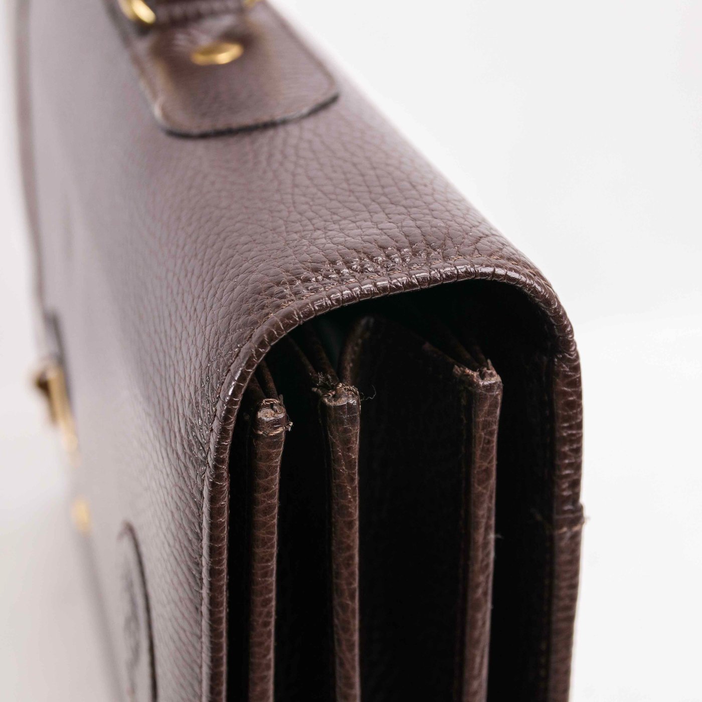 Gianni Versace - Classic Medusa Head Brown Leather briefcase