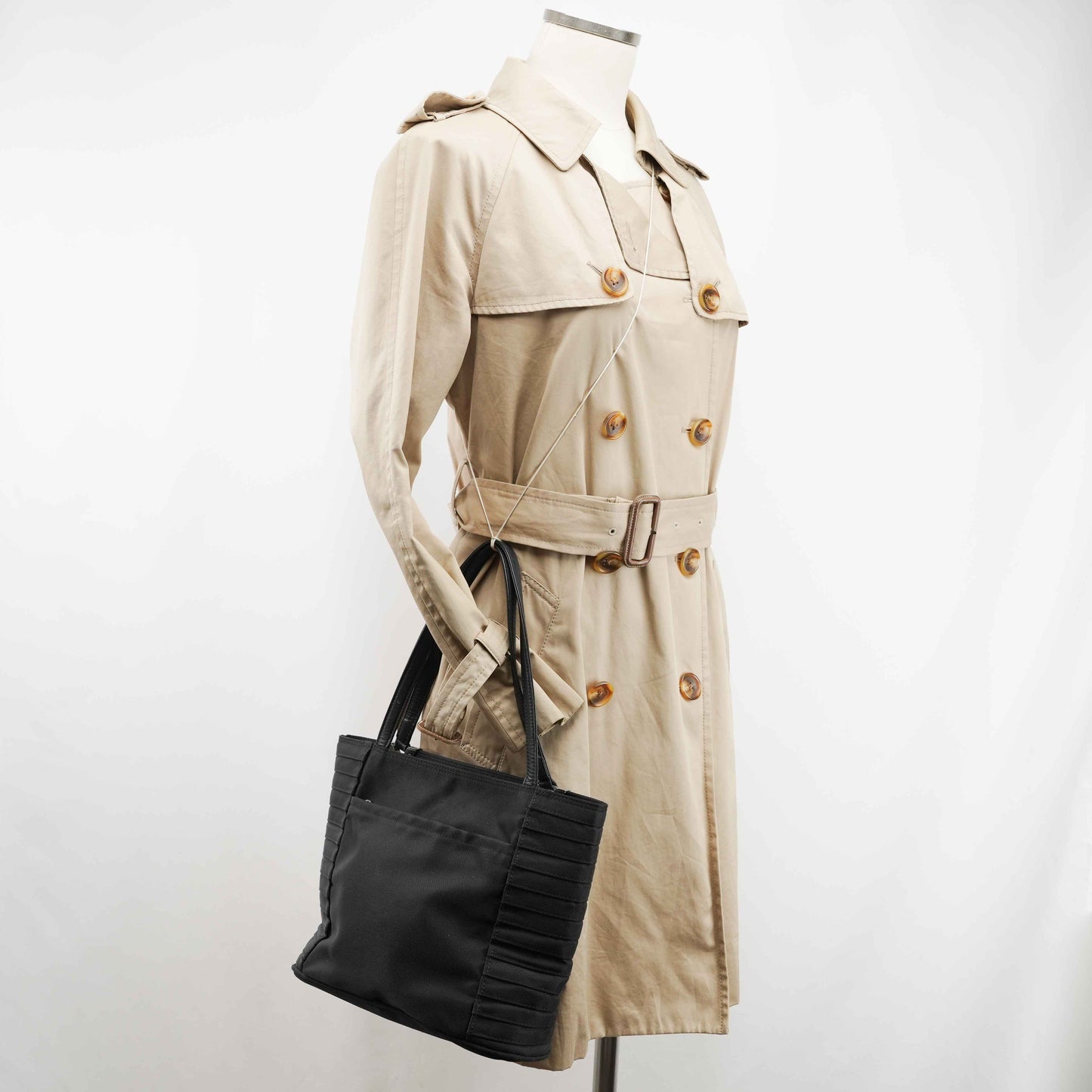 Valentino Garavani - Black Nylon & Leather Trimmed Tote Bag - Made in Italy