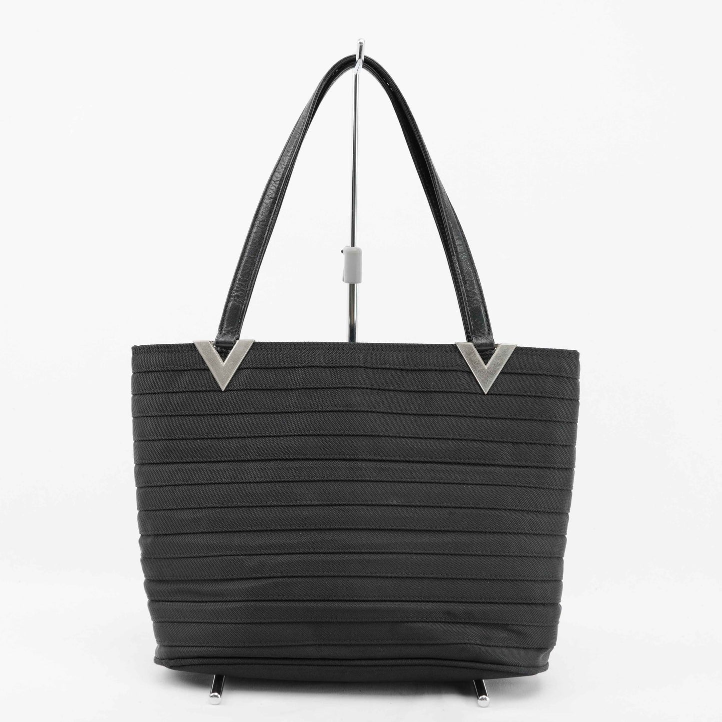 Valentino Garavani - Black Nylon & Leather Trimmed Tote Bag - Made in Italy