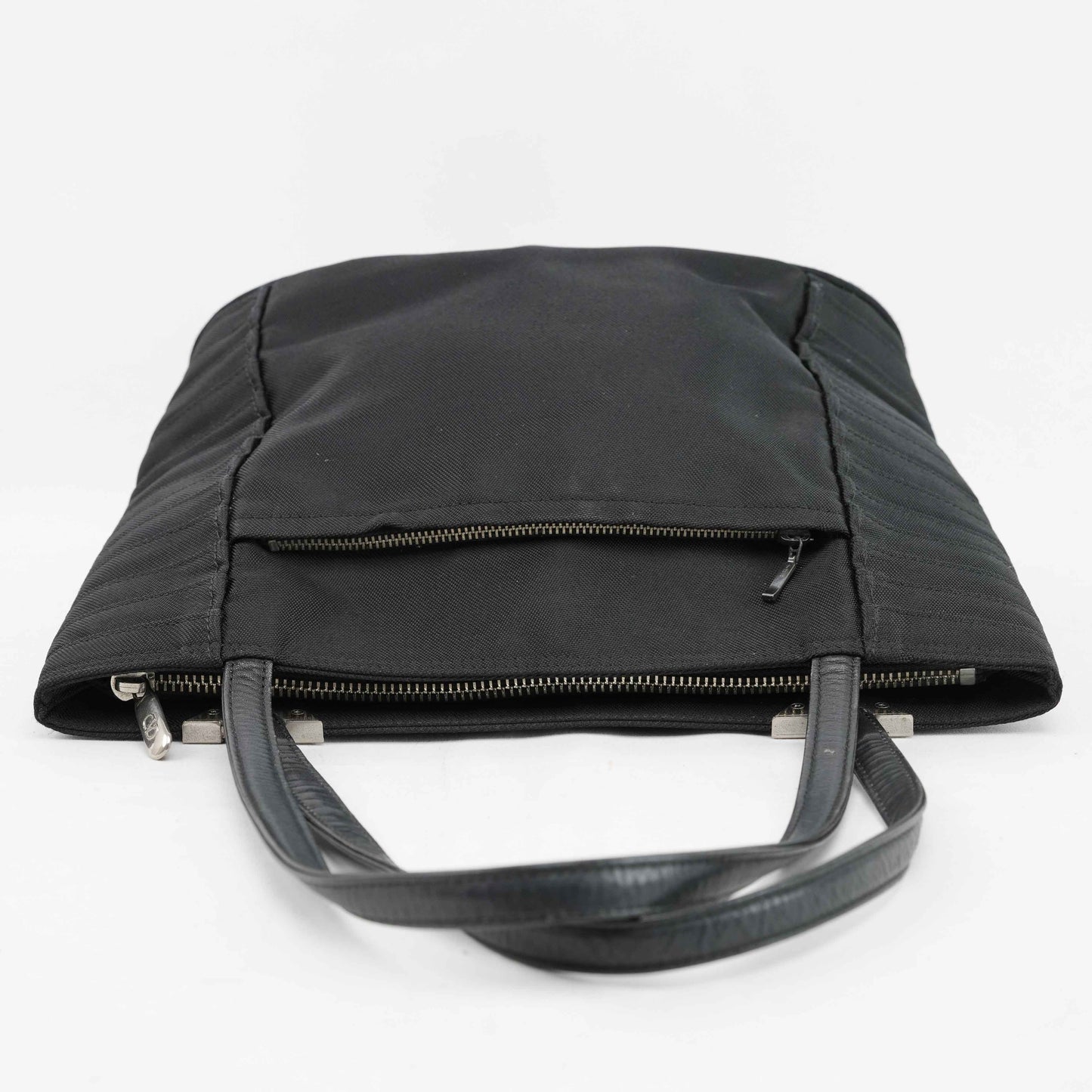 Valentino Garavani - Black Nylon & Leather Trimmed Tote Bag - Made in Italy