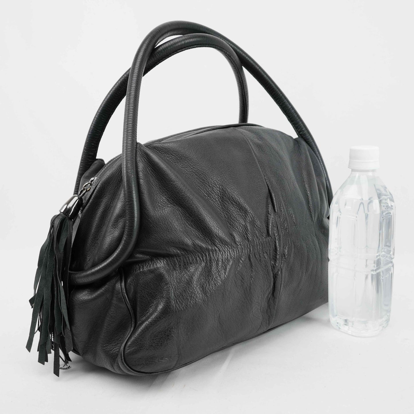 Zanellato Black Leather Satchel Bag with Tassel Detail – Made in Italy (circa 2010s)