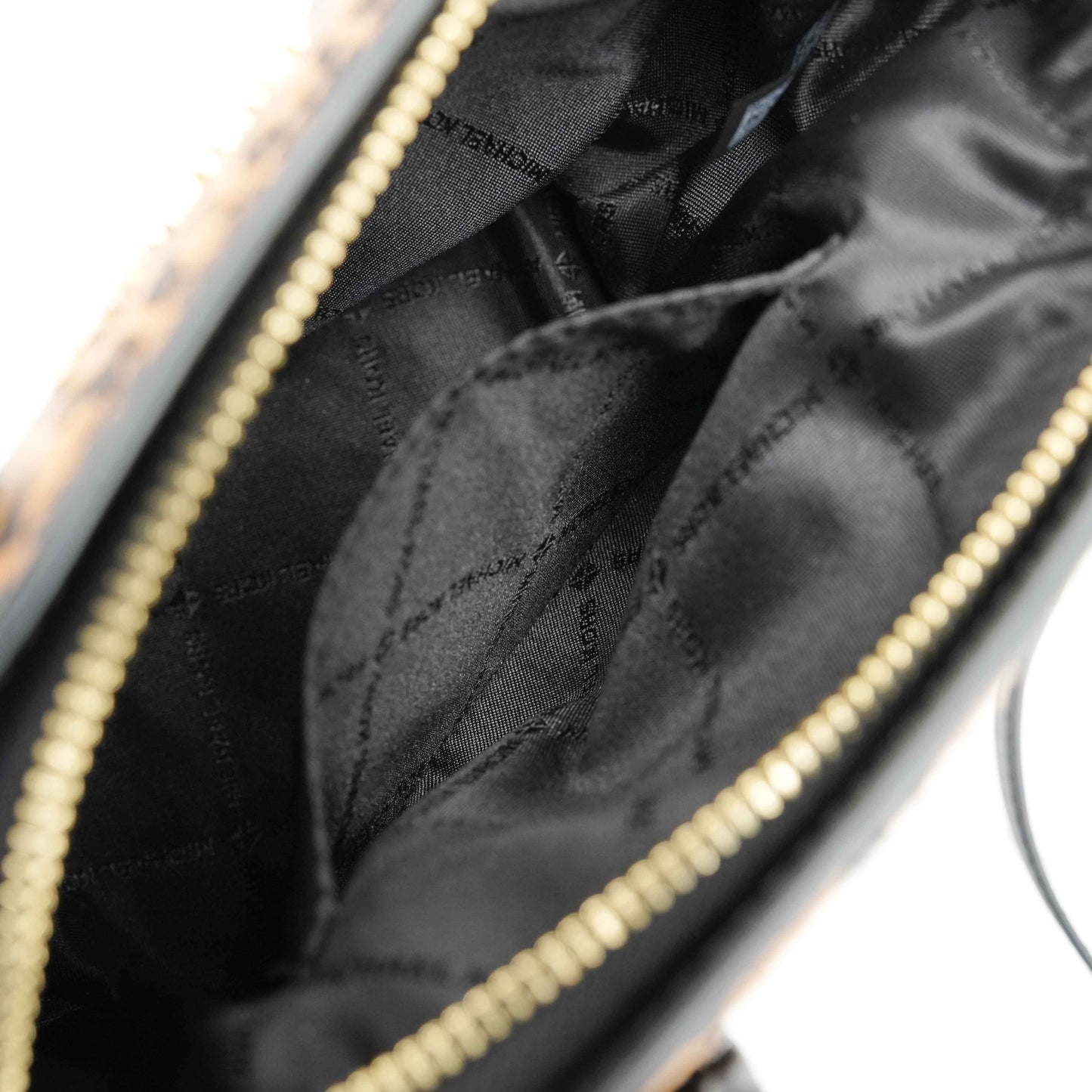 Michael Kors Mercer Gallery Small Leopard Print & Black Leather Satchel Bag