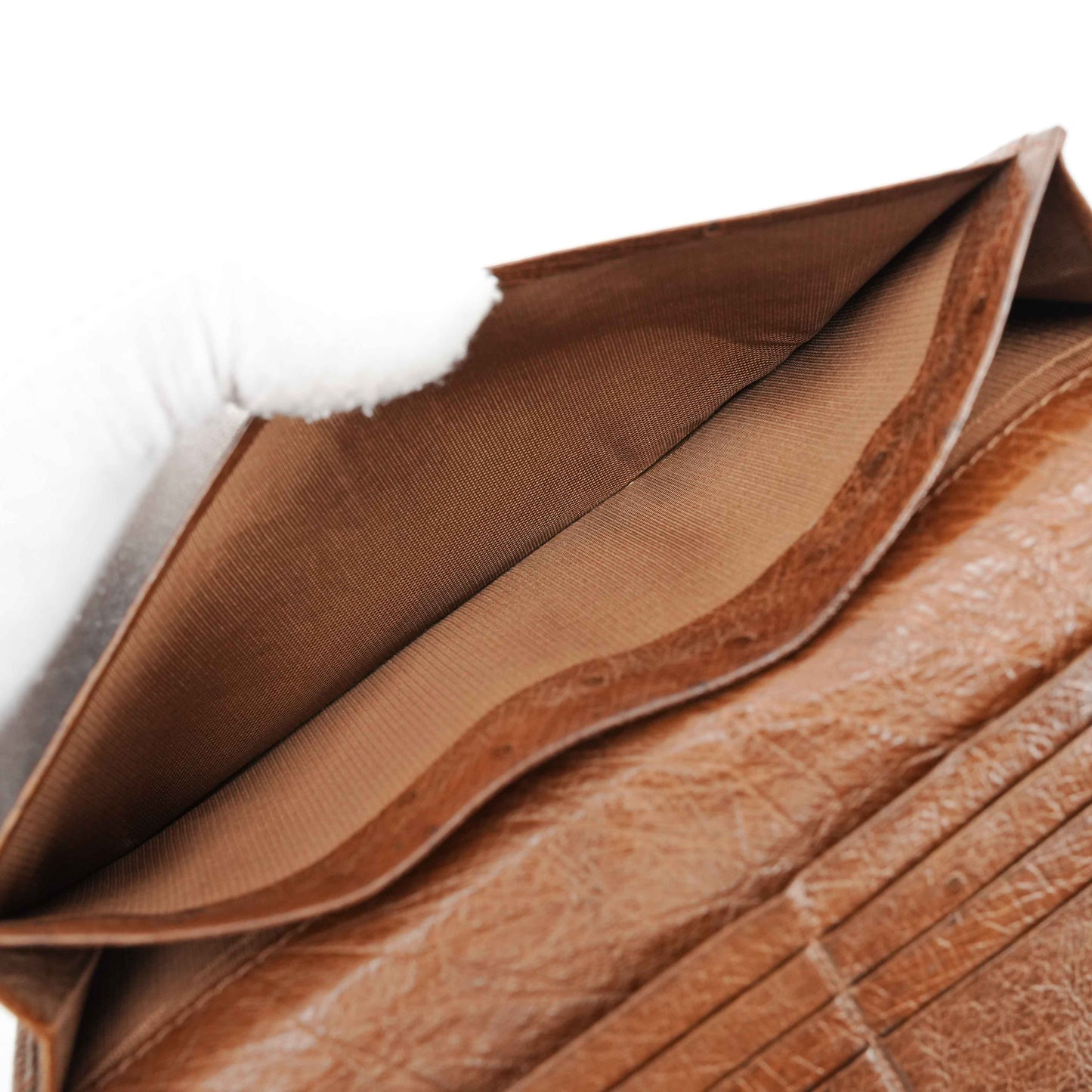 Bally Brown Ostrich Leather Long Wallet – Made in Germany