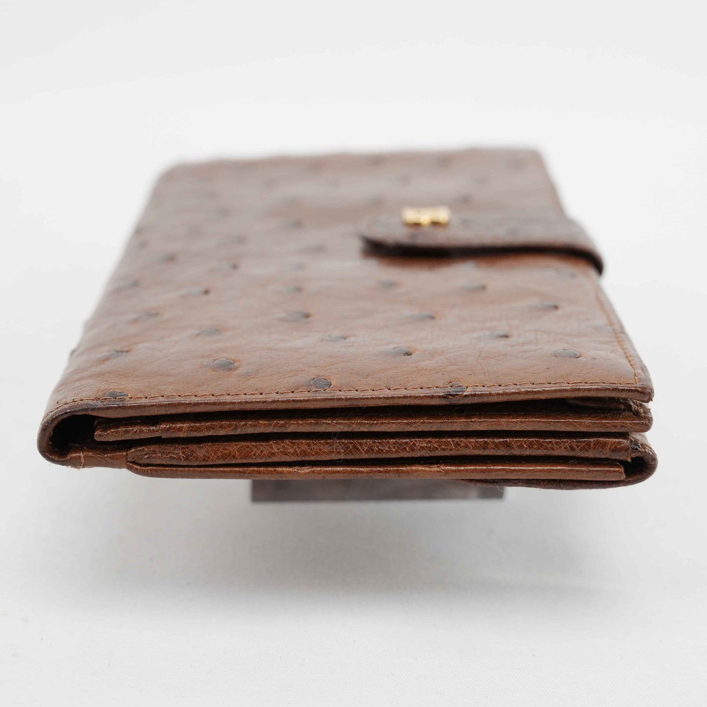 Bally Brown Ostrich Leather Long Wallet – Made in Germany