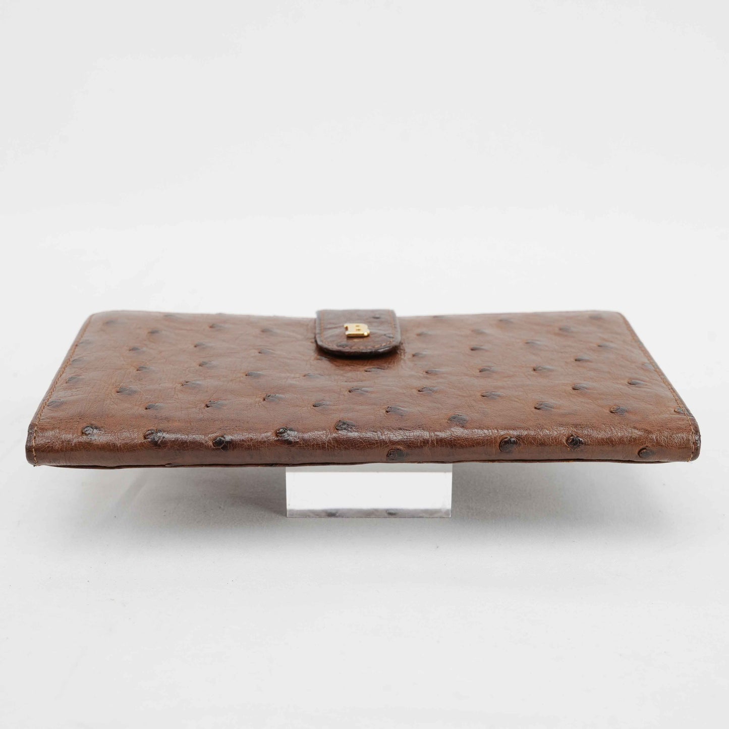 Bally Brown Ostrich Leather Long Wallet – Made in Germany