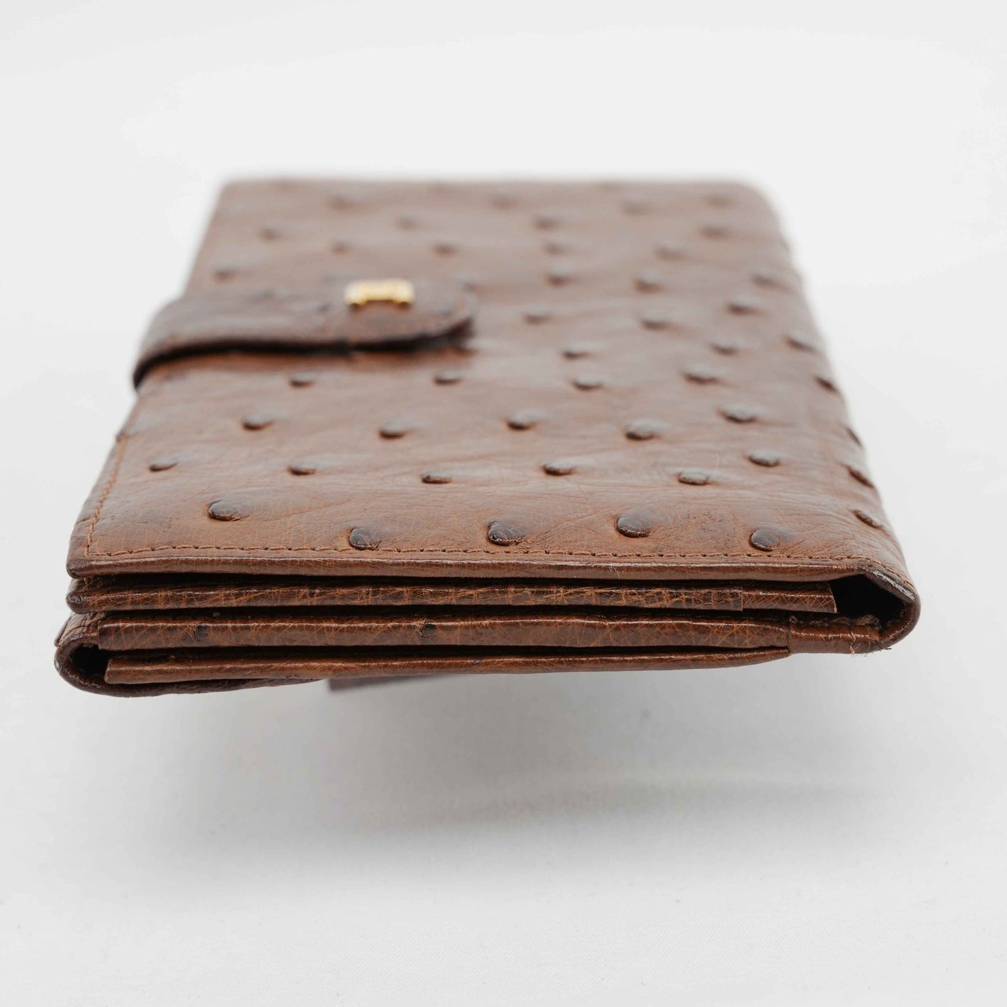 Bally Brown Ostrich Leather Long Wallet – Made in Germany