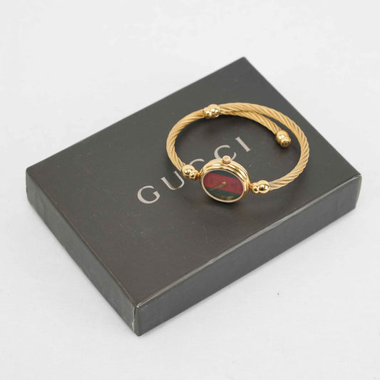 Gucci Vintage Cable Bangle Watch – Swiss Quartz – 1980s/1990s