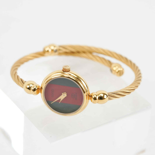 Gucci Vintage Cable Bangle Watch – Swiss Quartz – 1980s/1990s