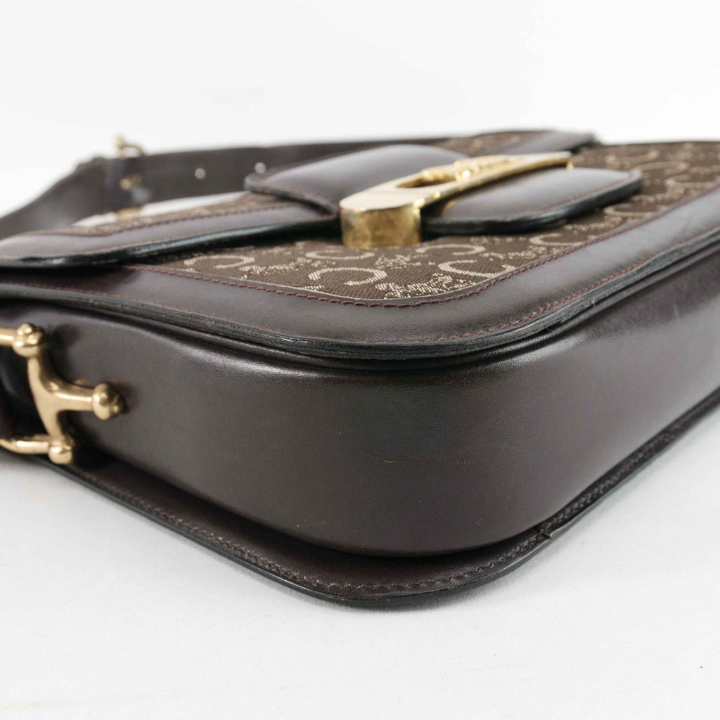 Vintage Celine Macadam Horse Carriage Shoulder Bag
