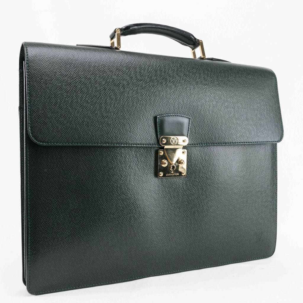 Louis Vuitton Green Taiga Leather Robusto Briefcase
