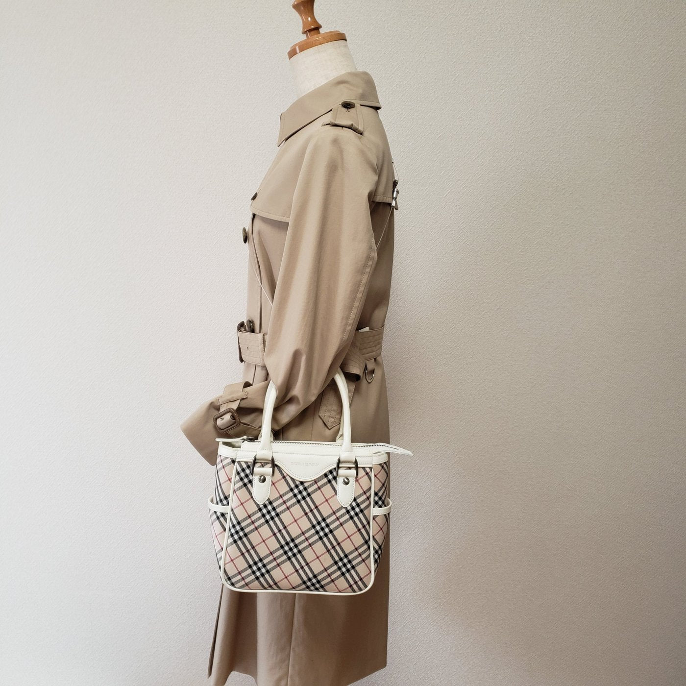 Burberry Novacheck canvas & leather handbag