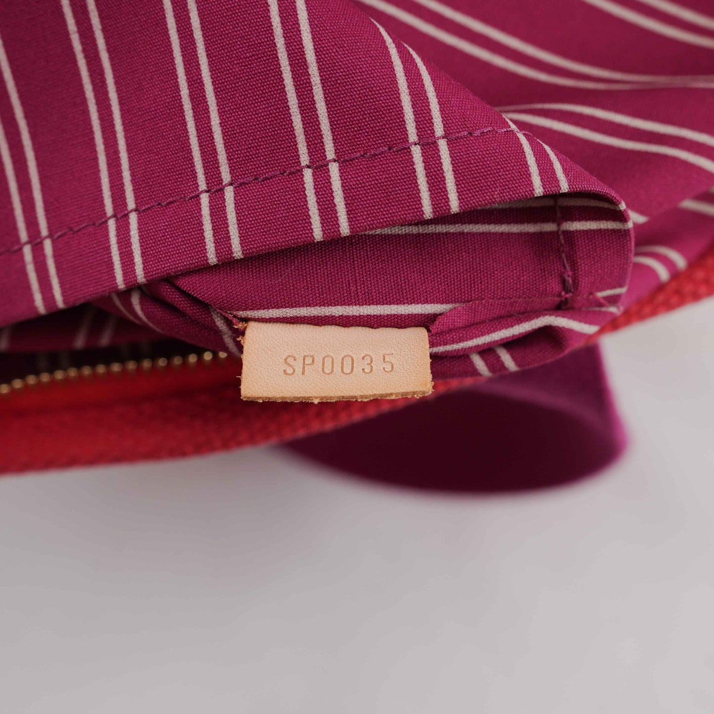 Louis Vuitton Antigua Cabas MM Tote Bag – Red Canvas with Fuchsia Straps