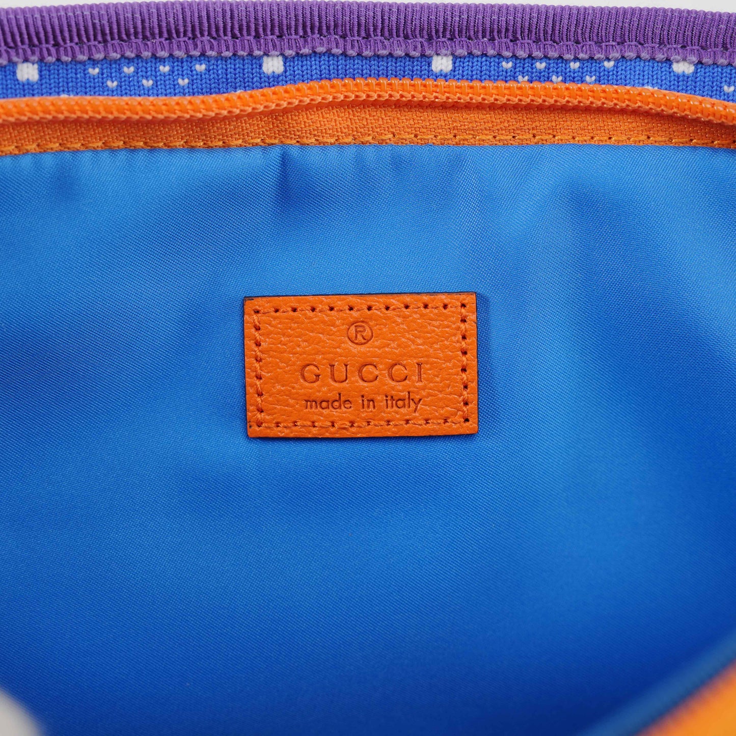 Gucci GG Multicolor Geometric Rubber Belt Bag – Purple/Orange/Blue