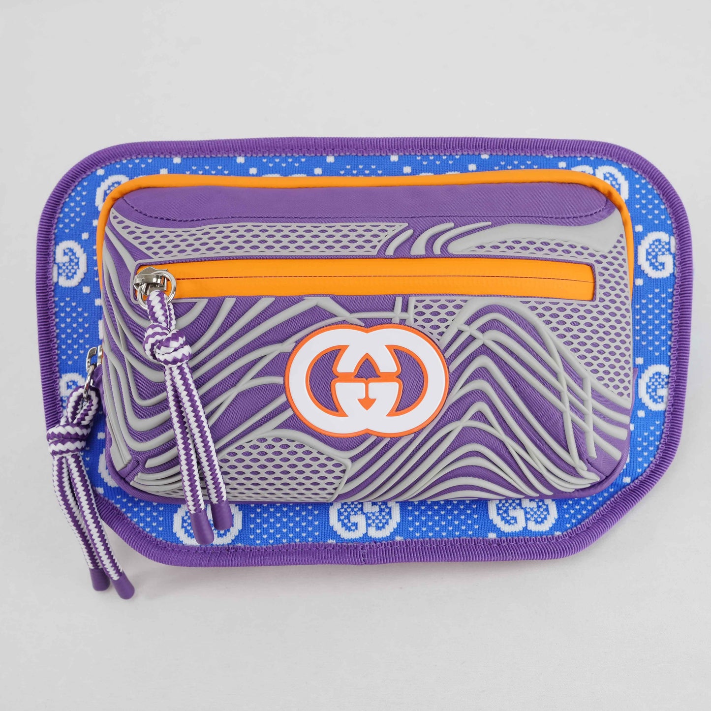 Gucci GG Multicolor Geometric Rubber Belt Bag – Purple/Orange/Blue