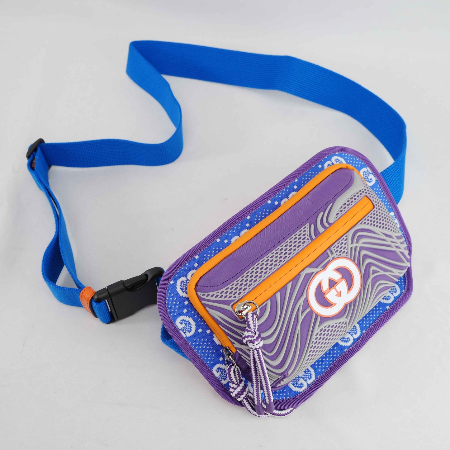 Gucci GG Multicolor Geometric Rubber Belt Bag – Purple/Orange/Blue
