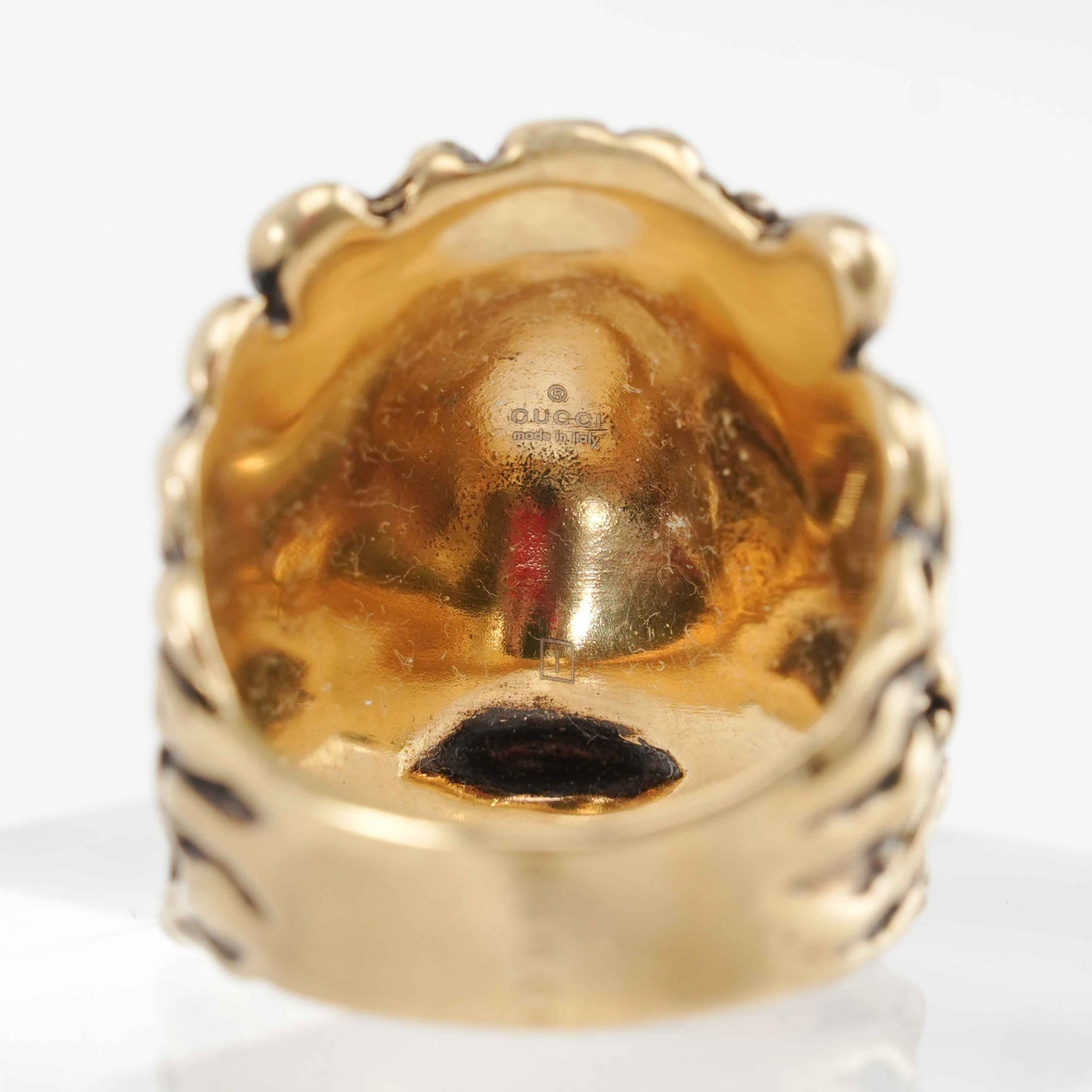 Gucci Lion Head Ring – Gold-Tone Brass – Size 25