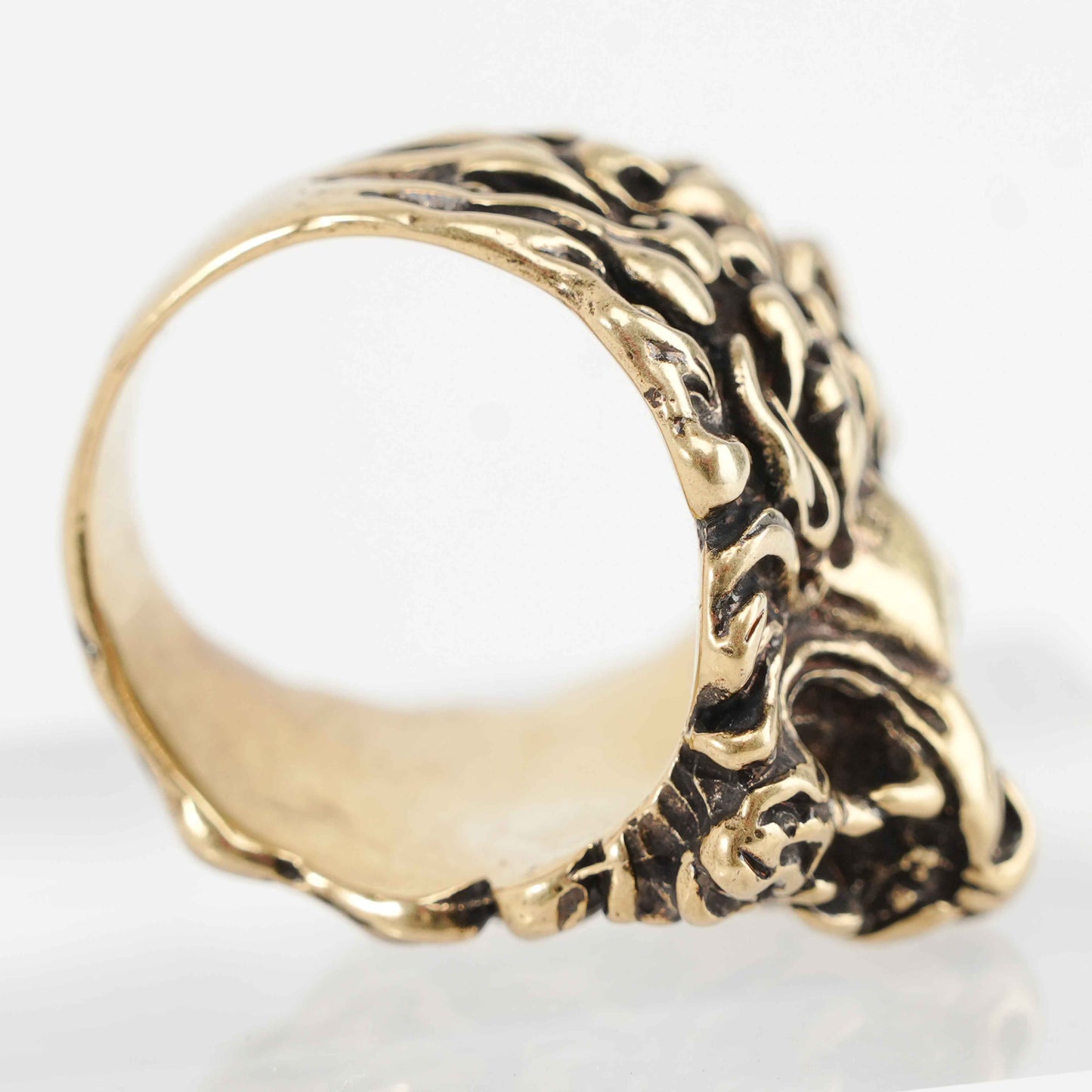 Gucci Lion Head Ring – Gold-Tone Brass – Size 25