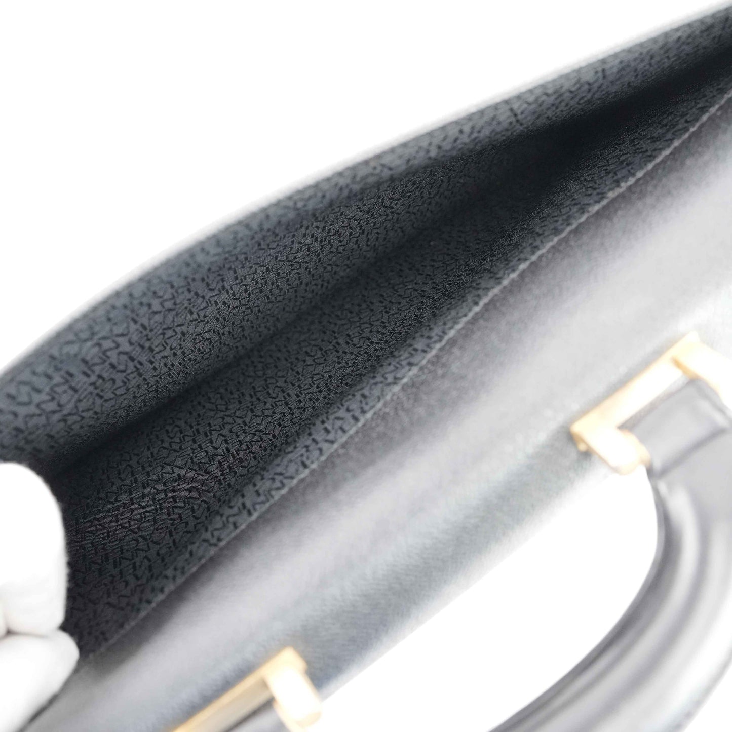 Gianni Versace Vintage Medusa Embossed Leather Briefcase – Black – 1990s